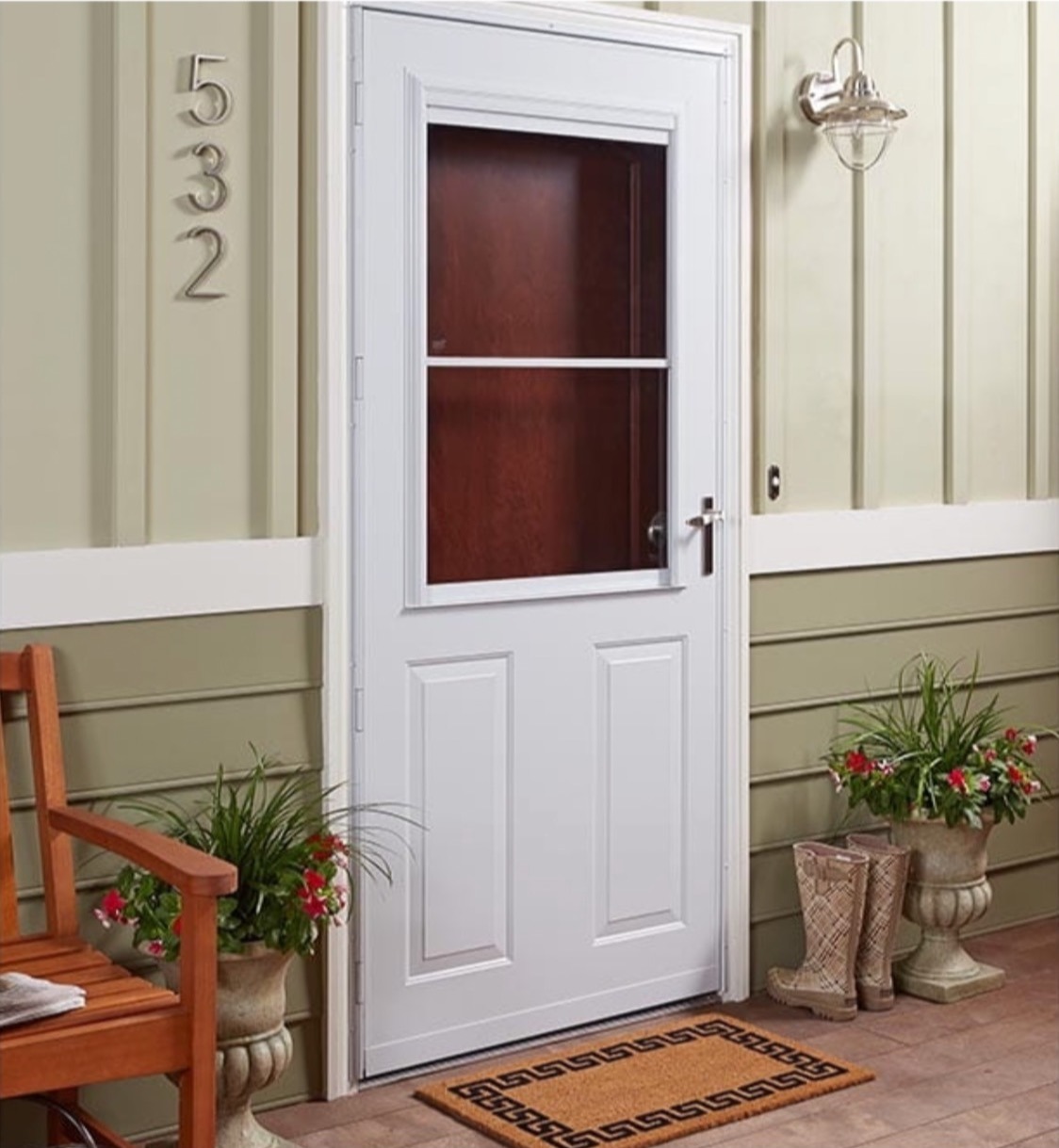 Door#　ライト② Series 400 Partial 1/2-Light Storm Door | Mr. StormDoor